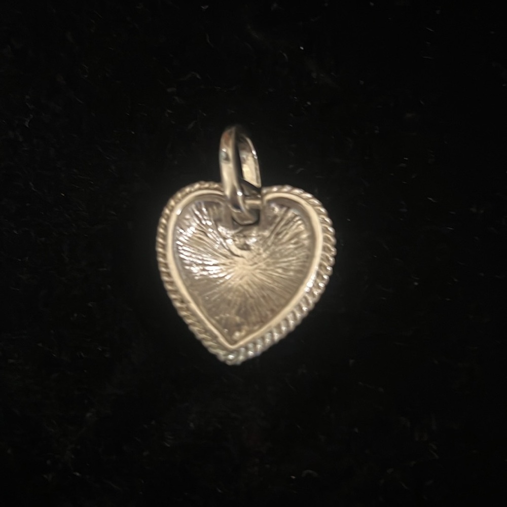Vintage crystal pave heart pendant - Picture 2 of 3